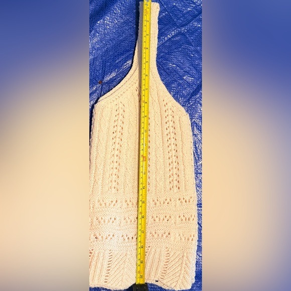 Altar'd State Size Small Cream V-Neck Tank Sweater - Picture 8 of 8